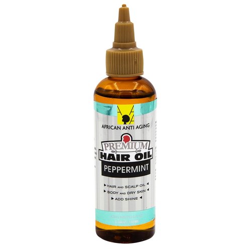 African Anti Aging Premium Hair Oil Peppermint 3.38 Oz (Pack of 3)