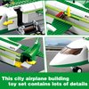 City Cargo Plane Building Set, Plane City Kits Building Blocks with Car, Luggage Tray, Movable Stairs, Compatible with Lego Plane Airport, Airplane Model Toys Gifts for Adults Boys Girls 6-12