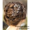 5 Pieces Bride Hair Pins Rhinestone Bridal Hair Piece for Women Crystal Hair Accessories for Bride Bridesmaids Flower Girls(Gold)