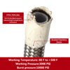 Vincos 20 Ft 6AN AN6 (5/16") Universal Braided Stainless Steel PTFE TEFLON Oil Fuel Gas Line Hose