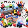 Cinrobiye 72Pcs Monster Truck Coloring Book with Crayons Bulk，Truck Car Party Favors Goodie Bags Fillers，Hot Wheels Birthday Party Supplies Face Stickers Tattoo Prizes Gift for Monster Truck Party