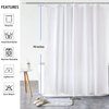 Long Shower Curtain Liner 78 Inches Height-Water-repellent Fabric Shower Curtains Set With 12 Hooks, White Bathroom Curtain Weighted Bottom Machine Washable, Soft Cloth & Hotel Luxury Spa, 72x78