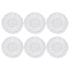 Abaodam 6pcs Dollhouse Table Mat Mini Doilies Mini House Dining Table Cover Miniature Table Mat Placemats Lace Trim Mini Accessories for Dolls Tiny Things Cloth Furniture Ob11 Crafts White