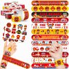 48 Fire Truck 24PCS Fire Truck Temporary Tattoos Sticker 24PCS Slap Bracelets Perfect for Themed Birthday Party Favors Baby Showers or Classroom Rewards Ideal Decor and Gifts for Girls and Boys