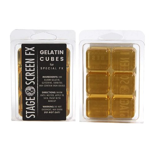 Professional FX Makeup Gelatin Cubes 4 oz. CLEAR - A Safe Alternative to Latex! FX Makeup, Skin effects, Scars, Prosthetics EASY! by spfxmakeup