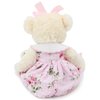 Oitscute Small Baby Teddy Bear with Cloth Cute Stuffed Animal Soft Plush Toy 10" (Pink Dress with Rabbit)
