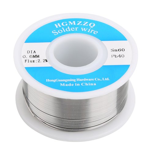 HGMZZQ 60/40 Tin Lead Solder Wire with Rosin for Electrical Soldering 0.023 inch-0.22lbs(0.6mm-100g)