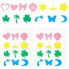 240pcs Tanning Stickers, 12 Styles Tanning Sunbathing Stickers Self-Adhesive Tan Stickers Sun Bed Stickers Tanning Bed Stickers for Girl Body Summer Beach Party Indoor Outdoor