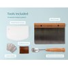 Proofing Set, by Kook, Sourdough Bread Baking Supplies, Sourdough Bread, 2 Rattan Banneton Baskets, 2 Basket Covers, Metal Scraper, Plastic Scraper, Scoring Lame, 5 Blades and Case, Baking Kit, Round