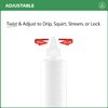Applicator Bottle for Hair - 2-Pack, 8.5 Ounce, Translucent, Adjustable Nozzle, Open/Close Feature, Squeeze Design with Measuring Scale - Ideal for Scalp, Hair Color, Roots, Hair Oil Application