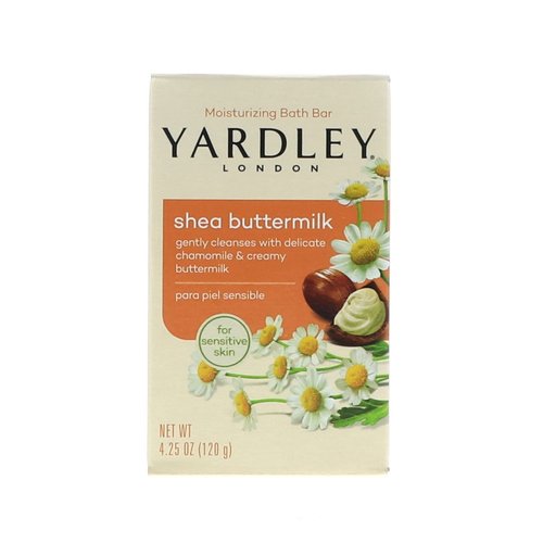 Yardley London Sensitive Skin Shea Buttermilk Bar Soap, 4.0 oz (Pack of 8)