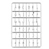 Doll House Letters Numbers, 1/12 Miniature Front Door Furniture Numbers Door Accessory(Silver)