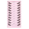 wiwoseo False Eyelashes Half Lashes Natural Wispy Fluffy Faux Mink Lashes DIY Extension Eyelashes 16MM Fake Eyelashes 10 Pairs Pack