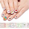 SOGAYU 16 Sheets Nail Stickers for Kids, Cute Self-Adhesive Nail Art Decals for Girls Women – 3D Designs DIY Manicure Accessories Include Fruits Flowers Leaves Rainbow Plants etc