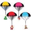 Voiiake Parachute Toy, 4PCS Christmas Parachute Toy for 4 5 6 7 8 9 10 Year Old Kids Boys Girls, Christmas Toys for Stocking Stuffers Goody Bag Filler Christmas Party Favors Xmas Gifts