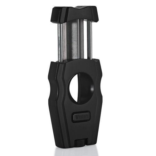 Winstons® Stainless Steel Cigar Cutter V Cut wBuilt in Punch