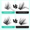 Bodermincer Lashes Clusters 10+12mm/12+14mm/14+16mm/16+18mm/10-12-14-16mm/14-16-18mm Mixed and 8-20mm to Choose Lashes Extension Kit lash Clusters Lashes Wispy Eyelash Extension （8mm)
