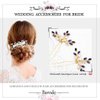 Barode Bride Wedding Hair Pins Blue Crystal Bridal Headpieces Hair Accessories for Women and Girls Pack of 2 (Blue)