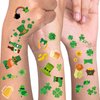 St Patricks Day Tattoos,20 Unique Sheets, 190 Pcs St Patricks Day Stickers, St Patricks Day Accessories Green Shamrock Irish Temporary Tattoo Stickers, St.Patrick's Day Party Favors Decorations Gift