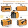 Emergency Radio with NOAA Weather Alert, Portable Solar Hand Crank AM/FM Radio for Survival,Rechargeable Battery Powered Radio,USB Charger,Flashlight,Reading Lamp,for Home Outdoor