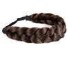 STHEJFB Bohemian Braided Headband Oversized Classic Wide Braids Adjustable Elastic Strap Synthetic Wig Headband Women's Braids Beauty Accessories (Brown)