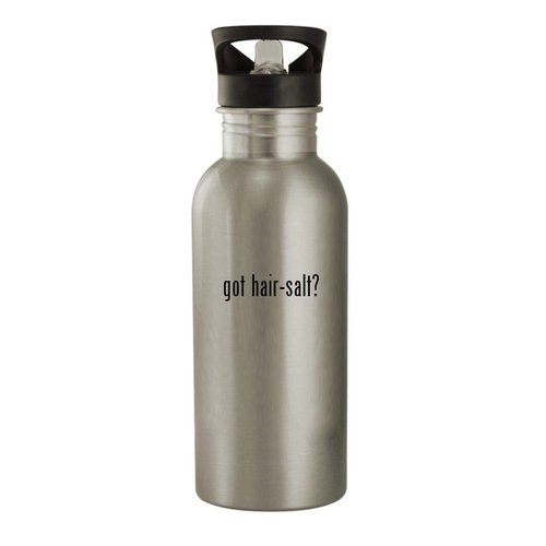Knick Knack Gifts got hair-salt? - 20oz Stainless Steel Water Bottle, Silver
