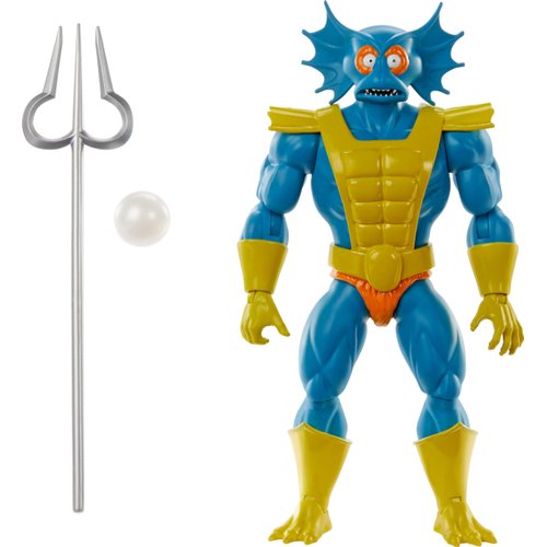 Masters of the Universe Origins Toy, Mer-Man Cartoon Collection Action Figure, 5.5-inch Aquatic MOTU Villain, Accessories & Mini-Comic