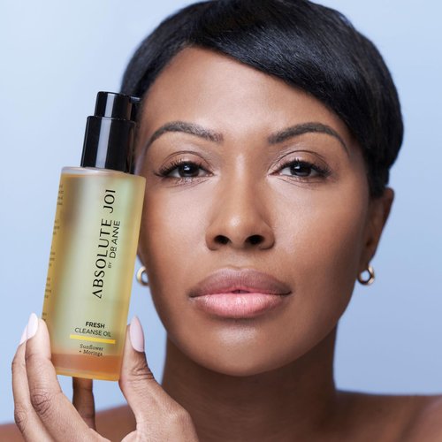 AbsoluteJOI Sunflower & Moringa Fresh Cleanse Oil for Face - Makeup Remover and Double Cleansing Oil for All Skin Types | Unscented 200ml Bottle