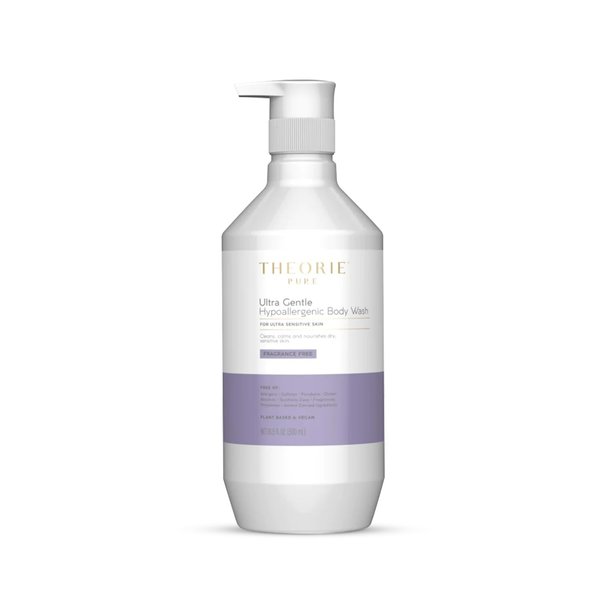 Theorie Hypoallergenic Body Wash - Made With Aloe Vera, Argan Oil, Sesame Oil & Marula Oil - Fragrance-Free - Suited for All Skin Types - Pump Bottle 500mL