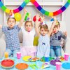 ADXCO Paper 72pcs 7inch Rainbow Plates, Waterproof, Durable, Disposable Party Supplies for Birthday, Picnic, Baby Shower, All Seasons, 6 Colors