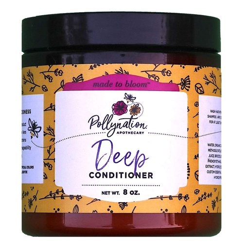 Pollynation Apothecary Deep Conditioner, 8oz. Soothe Dryness & Boost Moisture. Restore Moisture Protein Balance. Enhance Length Retention. Hair Mask. Conditioning Treatment.
