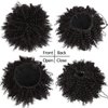 Afro Puff Ponytail Drawstring Synthetic Short Kinky Curly Pineapple Ponytail Donut Chignon Hairpieces Wig 115g Wrap Updo Hair Extensions With Two Clips 1B