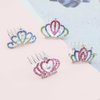 8 PCS Mini Crystal Rhinestone Princess Crown Hair Comb, Shiny Rhinestone Tiara for Girls Princess Birthday Party Supplies Hair Dectoration