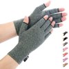 Duerer Arthritis Compression Gloves Women Men for RSI, Carpal Tunnel, Rheumatiod, Tendonitis, Fingerless Gloves for Computer Typing and Dailywork (Gray, M)