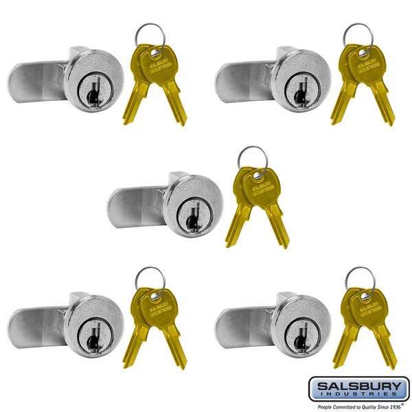 SALSBURY INDUSTRIES 3590-5 Lock for Vertical Mailbox Door 2 Keys PER Lock-5 Pack