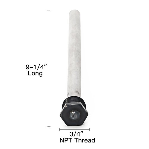 Eleventree 2 Pack RV Water Heater Anode Rods, Anode rod for RV hot water heaters,Replacement Suburban Part 232767-3/4"NPT threads 9.25 length-Magnesium