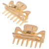 Camila Paris CP3047 French Hair Clip for Women, 1.5 inch Set of 2 Beige Girls Hair Claw Clips Jaw Fashion Durable Styling Hair Accessories for Women, Strong Hold No Slip Grip, Made in France