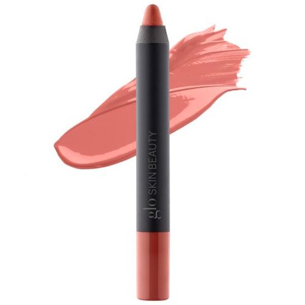 Glo Skin Beauty Cream Glaze Lip Crayon | New Neutral Shades, Mid-Tone Mauve Nude (Woodrose)