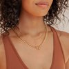 MJartoria Layered Gold Necklace for Women, 14K Gold Plated Trendy Chunky Chain Necklace, Toggle Clasp Chain Paperclip Chain Adjustable Layering Chain Necklace for Women Girls Gold Jewelry Gifts