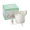 Portmeirion Sophie Conran White Mini Sauce Jug and Ladle Set | 16 Oz Sauce Jug for Gravy and Salad Dressings | Made from Fine Porcelain | Dishwasher Safe