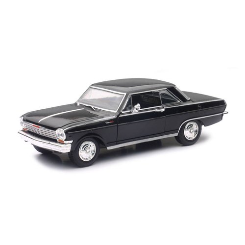 New Ray 1964 Chevrolet Nova SS Black Muscle Car Collection 1/25 Diecast Model Car