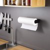 YIGII Black Paper Towel Holder Wall Mount - Under Cabinet Self Adhesive Paper Towel Rack for Kitchen, SUS-304 Stainless Steel