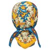 Turquoise Yellow Brown Cowboy Cowgirl Native American Indian Design Longhorn Southwest Head Wrap Durag Doo Rag Biker Skull Cap Hat Helmet Liner Moisture Wicking Sweatband