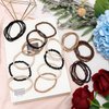 SuPoo 20 Pcs Bracelet Hair Ties Boho Hair Elastics Blonde Hair Rubber Bands Natural Braided Nylon Hair Ties for Thick Hair or Thin Hair Ponytail Holders Brown Hair Ties No Damage Hair Accessories