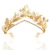 CLOACE Butterfly Crowns Gold Rhinestone Crown and Tiara Bride Wedding Headpiece for Women