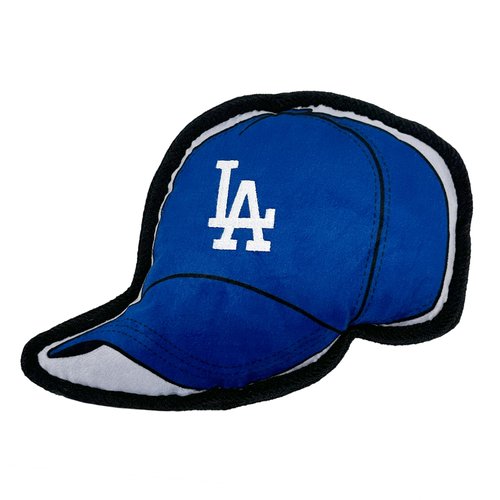 Pets First MLB LA Dodgers Baseball Cap Tough Toy for Dogs, Best MLB Dog Toy with Team Logo