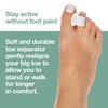 ZenToes Gel Toe Separators for Overlapping Toes, Bunions, Big Toe Alignment, Corrector and Spacer - 4 Pack (White)