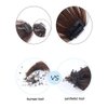 HIKYUU Darkest Black Human Hair Bangs - Thin and Neat Clip-in Temple Hair Extensions for Women - Stylish Fashion Accessory