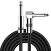 New bee Guitar Cable 10ft Electric Instrument Bass AMP Cord for Electric Mandolin, Pro Audio (Right Angle to Straight, Black)