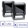 Pair of LIKE/DISLIKE Facebook Ideal 50 Self-inking Rubber Stamps